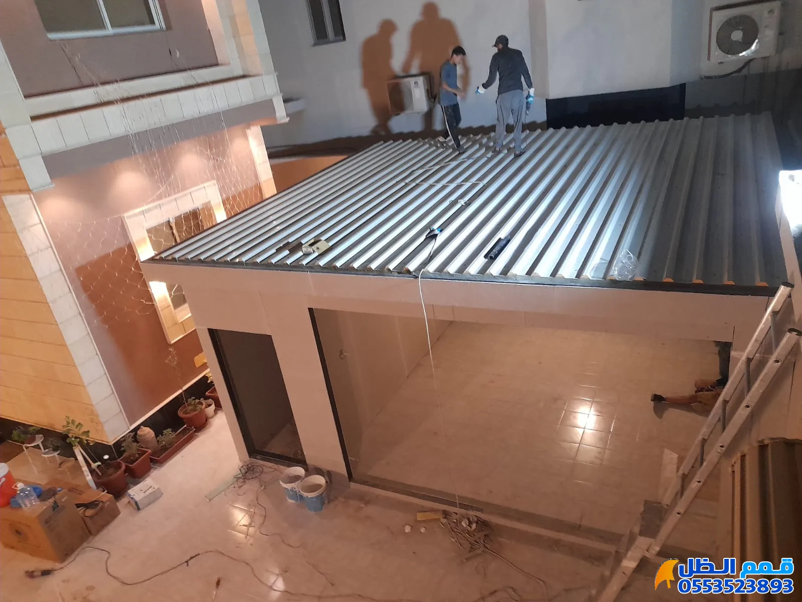 بناء ملاحق وغرف ساندوتش بانل حي النرجس 